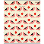 Тетрадь 48л., А5, клетка, Проф-Пресс, "Орнаменты с птицами" скрепка, мелованная бумага