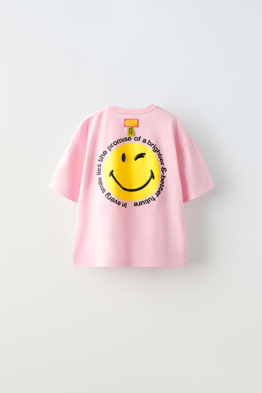ZARA ФУТБОЛКА С ПРИНТОМ «SMILEYWORLD ®», РОЗОВЫЙ