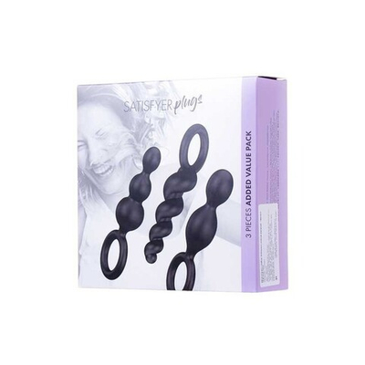 Набор анальных стимуляторов Satisfyer Plugs (Цвет: черный)
