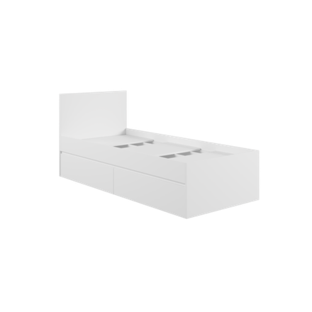 МС Мадера Кровать с ящ. К9.0М с дсп 900*2000 б/матр. (лдсп белый)