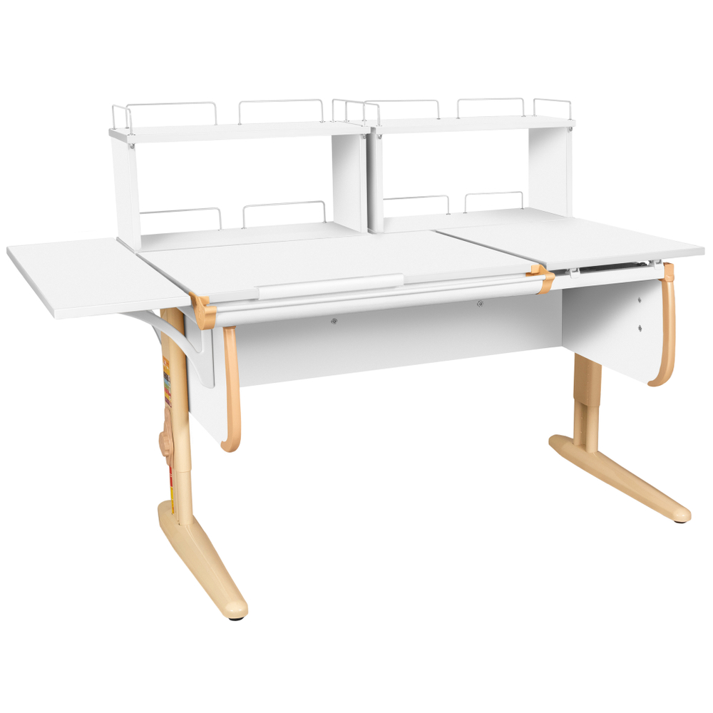 Растущая парта с задними и боковой полками Дэми СУТ 25-02-Б1Д2 (1500×880 мм)