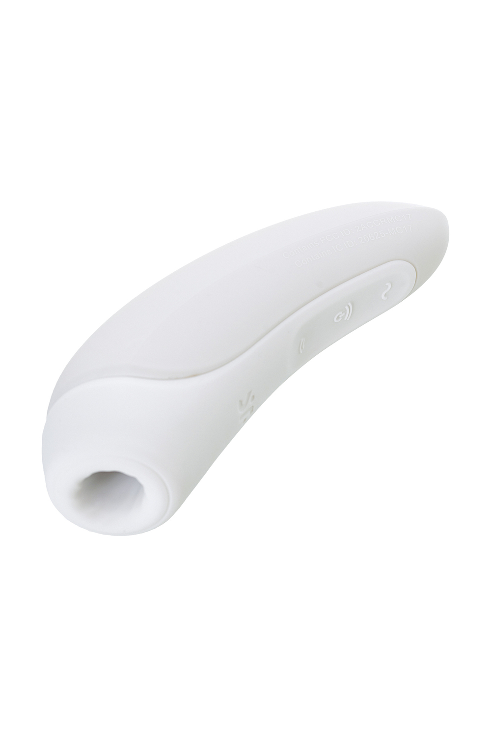 Вакуум-волновой бесконтактный стимулятор клитора Satisfyer Curvy 1+, силикон, белый, 14,3 см.