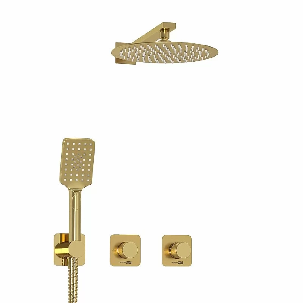 Душевая система WasserKRAFT Schunter 8200 SET2836 золото матовое