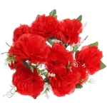 Искусственные цветы «Цветочная мелодия» Гвоздики 50см 10 цветков красные