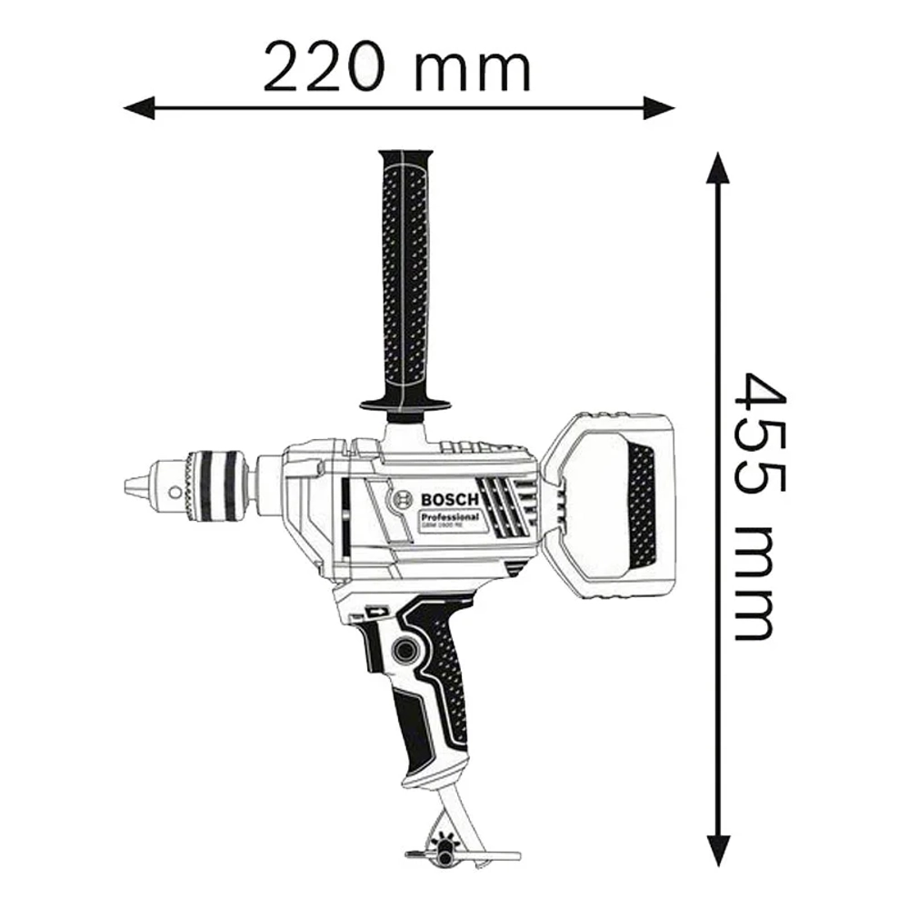 Bosch GBM 1600 RE Professional безударная дрель 06011B0000