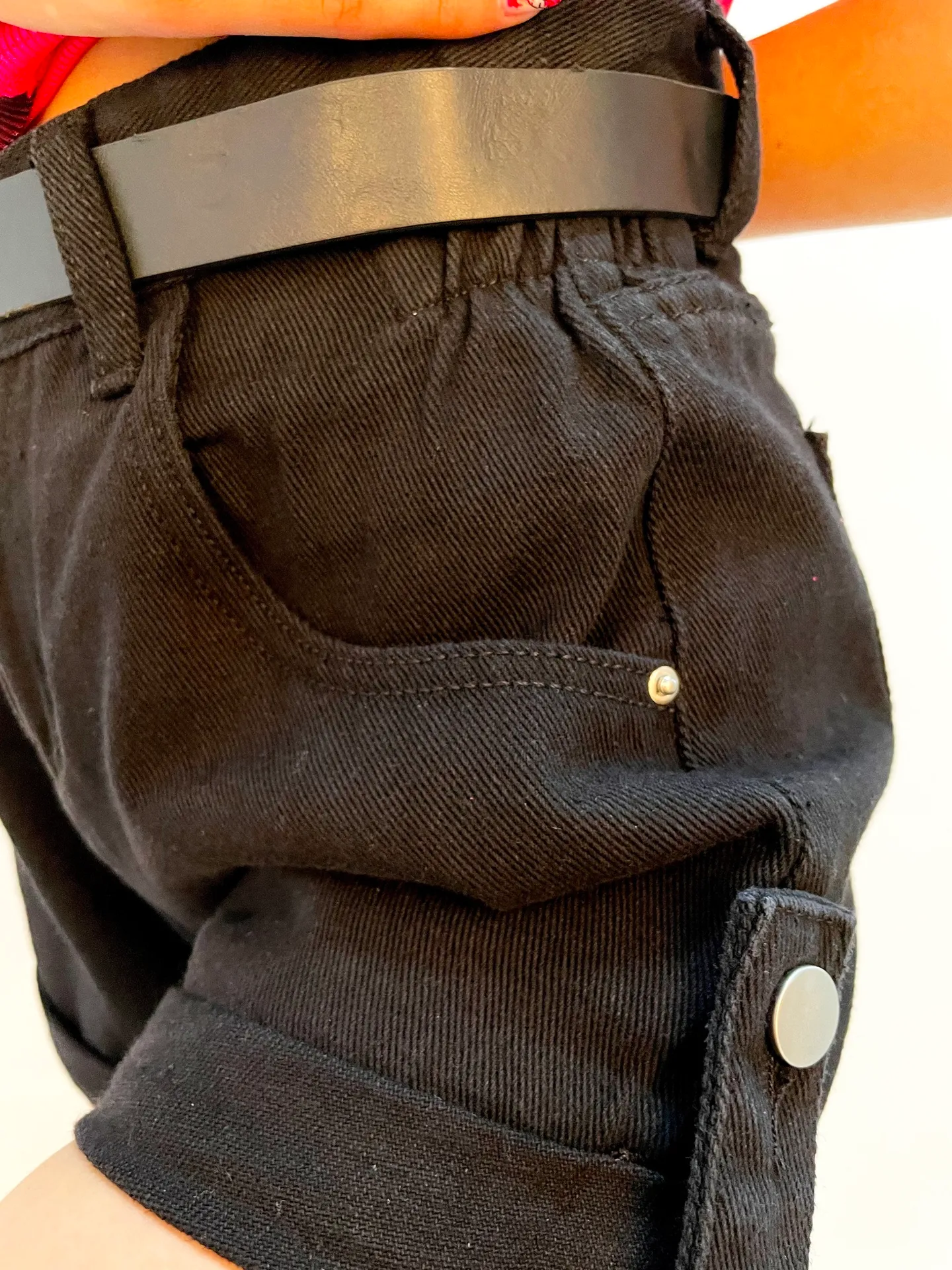 Джинсовые шорты LJHY 6101-4 с подворотом и ремнем в комплекте интернет-магазин