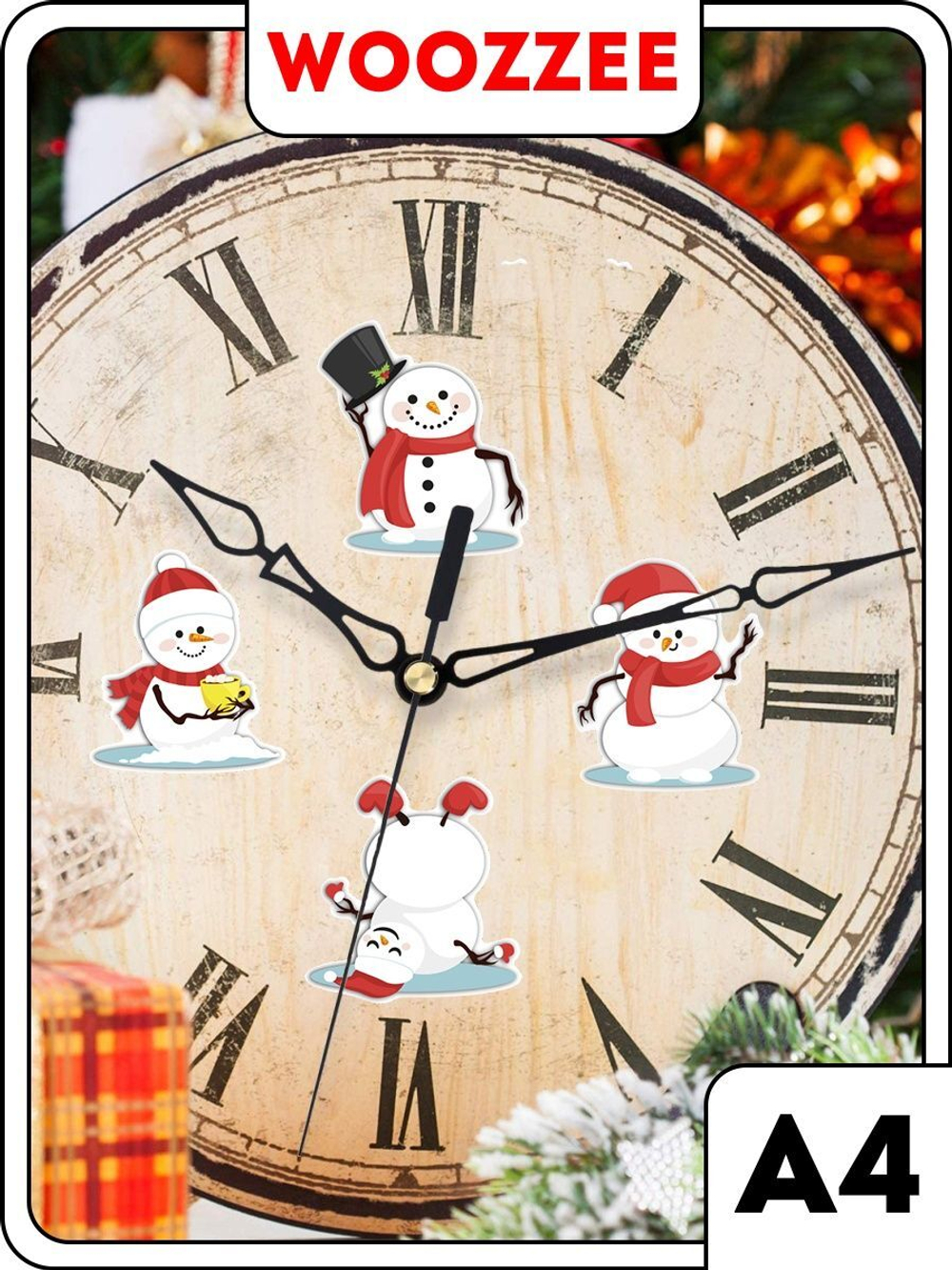 Наклейки-стикеры "Веселые снеговики"