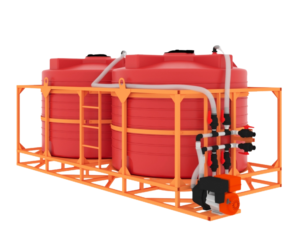 Кассета с системой гидроперемешивания 2*4500 л Политим 9000 л.(4900x2190x2270см;красный) - арт.560827