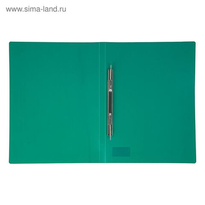 Папка с пружинным скоросшивателем А4, 500 мкм, корешок 15 мм, Calligrata, до 100 листов, зелёная
