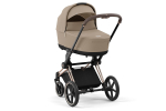 Коляска 2 в 1 Cybex Priam IV Cozy Beige, шасси Rose Gold