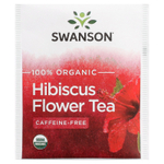 Swanson, 100% органический чай из цветков гибискуса, без кофеина, 20 чайных пакетиков, 40 г (1,4 унции)