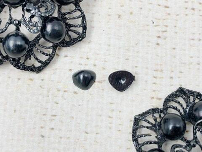 Пластиковый нос для игрушек, р. 0,6х0,8 см, чёрный