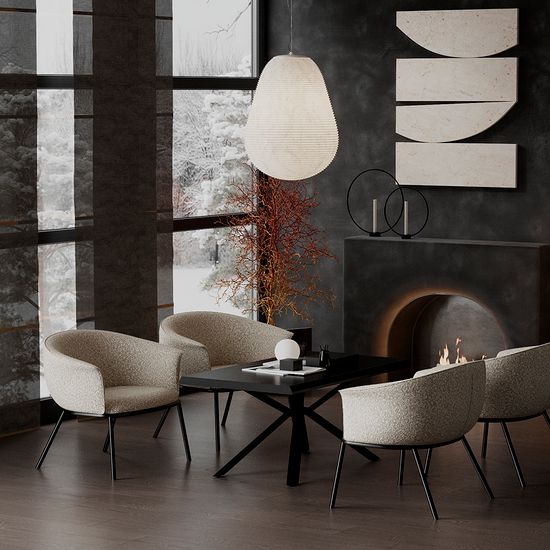 Лаунж-кресло paal, букле, серое