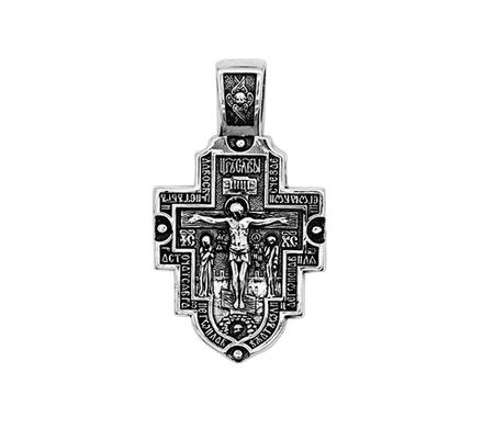 Нательный крестик Распятие Христово с предстоящими