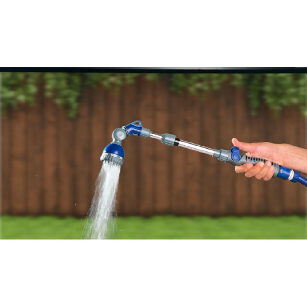 Пистолет распылитель для полива GREEN APPLE GACHW-618 телескопический, 46 см - 61 см, 8 режимов