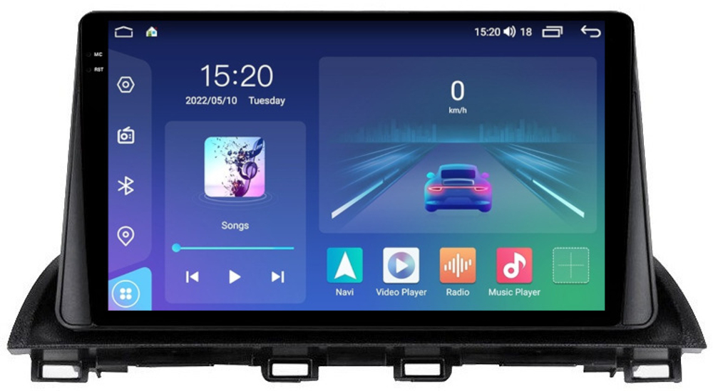 Магнитола для Mazda 3, Axela 2013-2019 - Parafar PF085LUX2U2K на Android 13, QLED+2K, ТОП процессор, 8Гб+128Гб, CarPlay, 4G SIM-слот