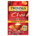 Twinings, Ароматизированный черный чай, чай, тыквенные специи, 20 чайных пакетиков, 40 г (1,41 унции)