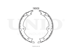 Колодки тормозные бараб. задние UNIO BRP-10087