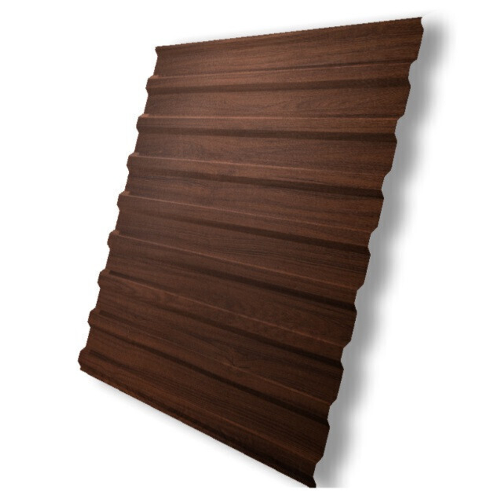 Профнастил С20 Grand Line Colority Print Elite 0,45 мм Choco Wood Twin Color