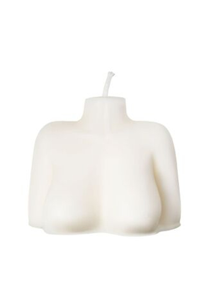 Белая сувенирная свеча «Женский силуэт»