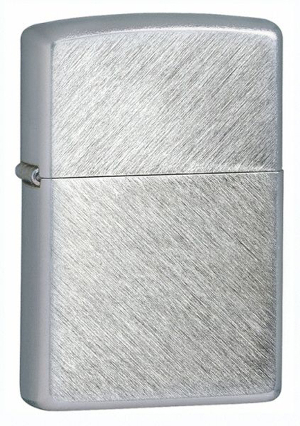 Легендарная классическая американская бензиновая широкая зажигалка ZIPPO Classic Herringbone Sweep™ серебристая матовая из латуни и стали ZP-24648