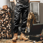 Американские классические ретро-брюки для мужчин, прочные рабочие брюки для весны и осени, свободные прямые брюки-джоггеры с флисовой подкладкой, повседневные брюки для мужчин.