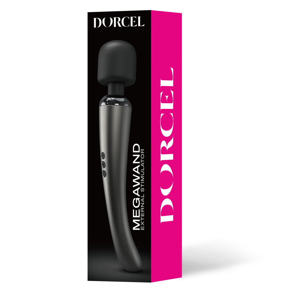 Вибратор Dorcel "MEGAWAND", с 20 режимами, гибкий, серебристый