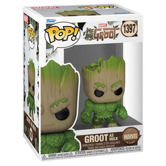 Фигурка Funko POP! Bobble Marvel We Are Groot Groot as Hulk (1397) 81338 / Фигурка Фанко ПОП! по мотивам вселенной "Marvel", Грут
