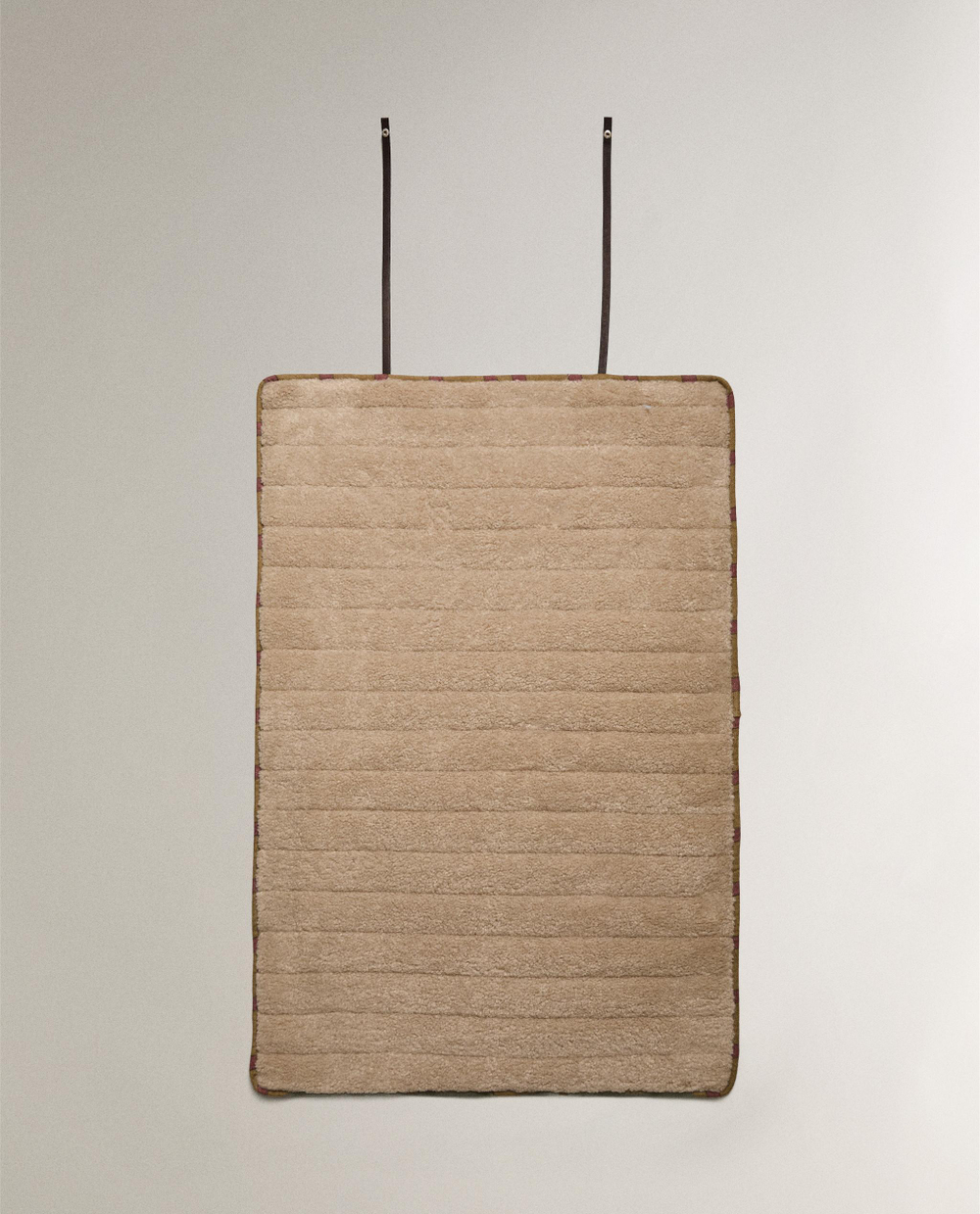 Zara Home плед из хлопка, горчичный, в полоску, 70x100 см