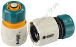 RACO ORIGINAL, 1/2″ + 1/2″ с автостопом, из ABS пластика, быстросъемный соединитель, для шланга, набор (4250-55265B)