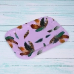 Поднос пластиковый «Волшебные перья» 33*24см сиреневый