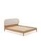 Кровать Octavia из ясеневой фанеры с белым мягким изголовьем 180x200 см