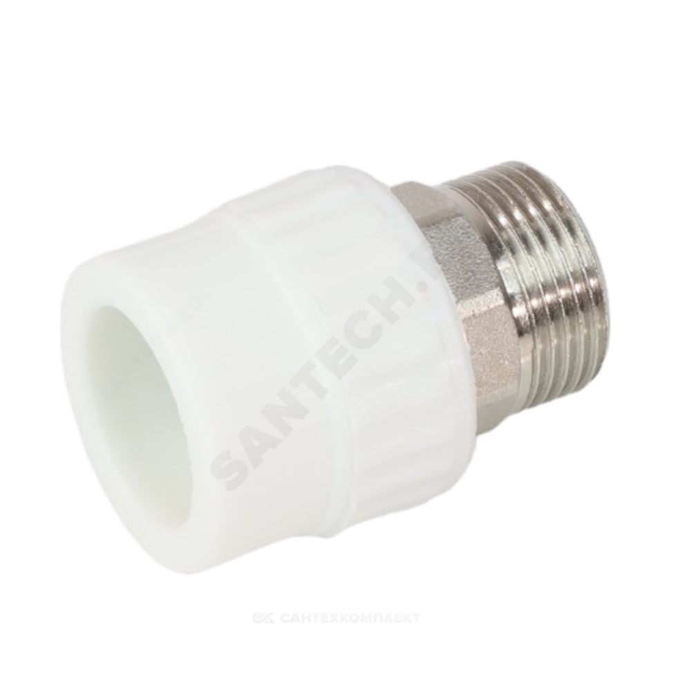 Муфта PP-R комбинированная белая Дн 40х1 1/4" НР под ключ VALFEX 10135040