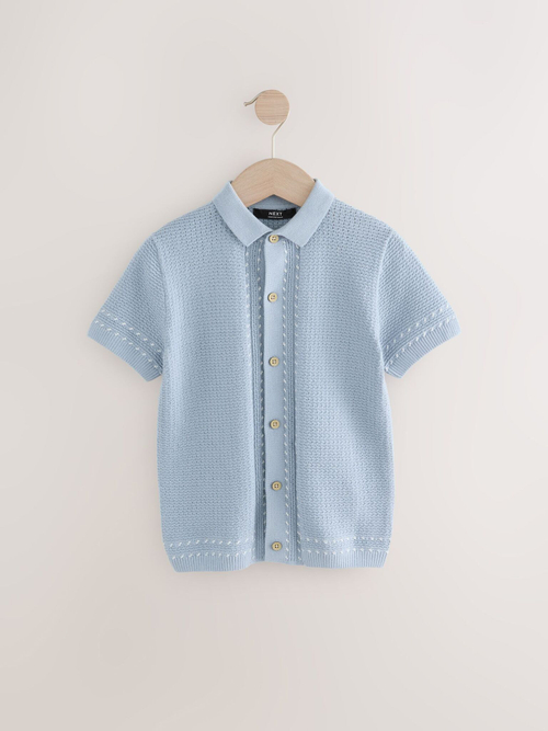 Кардиган с коротким рукавом для мальчика Next E27-916, Голубой