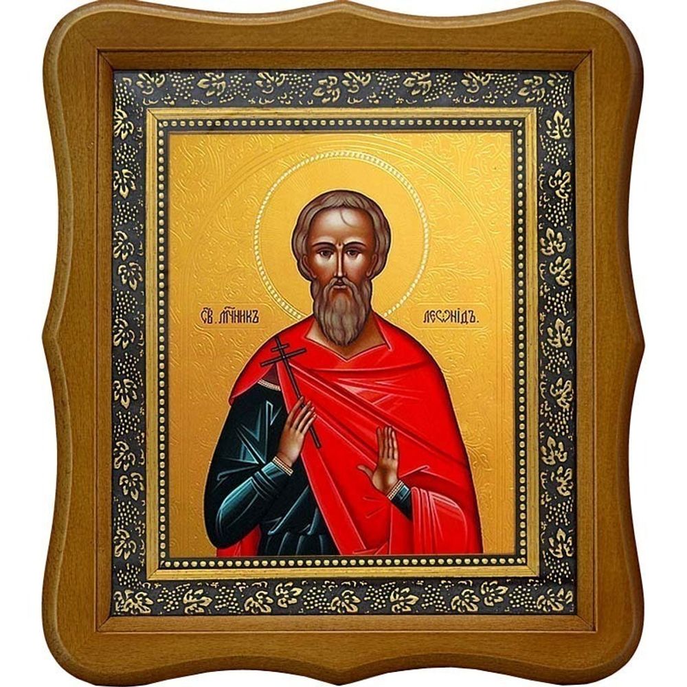 Леонид Коринфский Святой мученик. Икона на холсте.