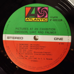 Винтажная виниловая пластинка LP Emerson, Lake and Palmer Pictures At An Exhibition (Japan 1976) (No Obi) Blues Variation