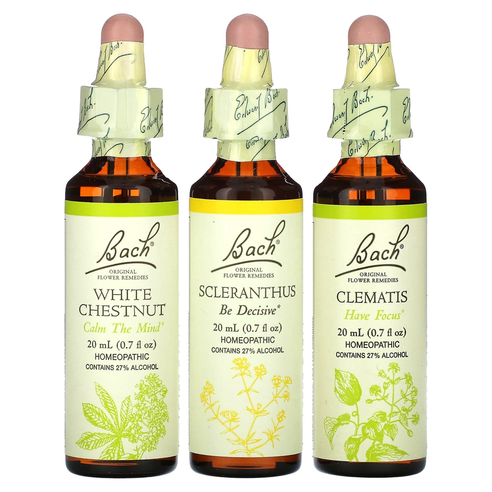 Bach, Clarity of Mind Focus Kit, 3 пипетки по 20 мл (0,7 жидк. унц.)
