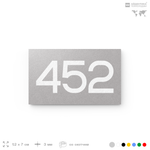 Номер на дверь 452, табличка на дверь для офиса, квартиры, кабинета, аудитории, склада, серая 120х70 мм, Айдентика Технолоджи