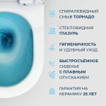 Унитаз напольный BelBagno FLAY-TOR BB2149CP-TOR/SC белый, с крышкой микролифт, с бачком, безободковый, слив-торнадо