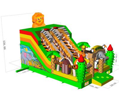 Коммерческий надувной батут «Сафари Ультра 2», 8*5*5 м.