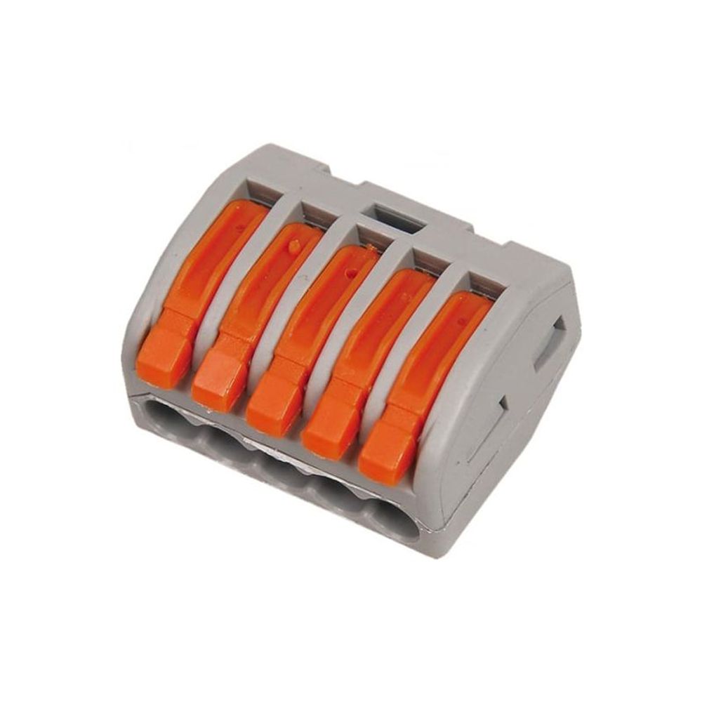 Клемма строительно-монтажная 222-415 5-ти проводная 0,08-2,5(4) мм² с рычажком 4 шт Клемма строительно-монтажная 222-415 5-ти проводная 0,08-2,5(4) мм² с рычажком 4 шт