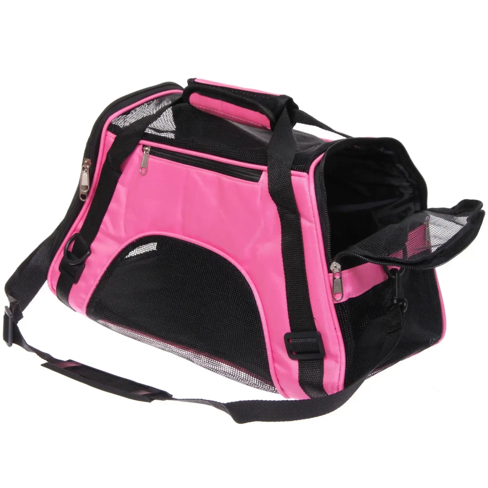 Сумка - переноска для животных «ЛЮБИМЫЙ БРО», цвет розовый, размер S, 42*19,5*23см/до 5кг (Пакет и Лейбл)