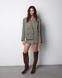 Сапоги из натуральной замши шоколадный