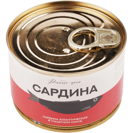 Сардина атлантическая Рыбное меню в томатном соусе 250 гр