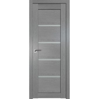 Межкомнатная дверь экошпон Profil Doors 2.09XN грувд серый остеклённая