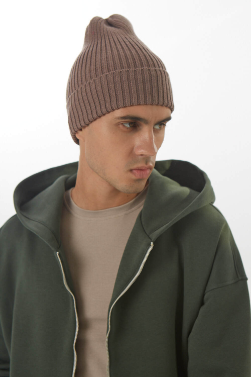 Анорак оверсайз из экомеха, беж