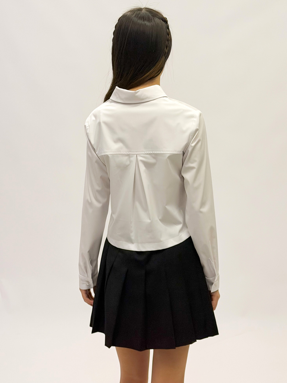 Блузка школьная белая бамбук для девочки 12-18 лет Fleur de Vie