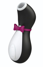 Вакуум-волновой бесконтактный стимулятор клитора Satisfyer Penguin (Цвет: черный с белым)