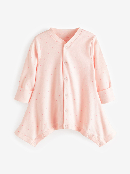 Боди с длинным рукавом для малышей с дисплазией тазобедренного сустава Next N44-461, 3 шт., Белый, Розовый