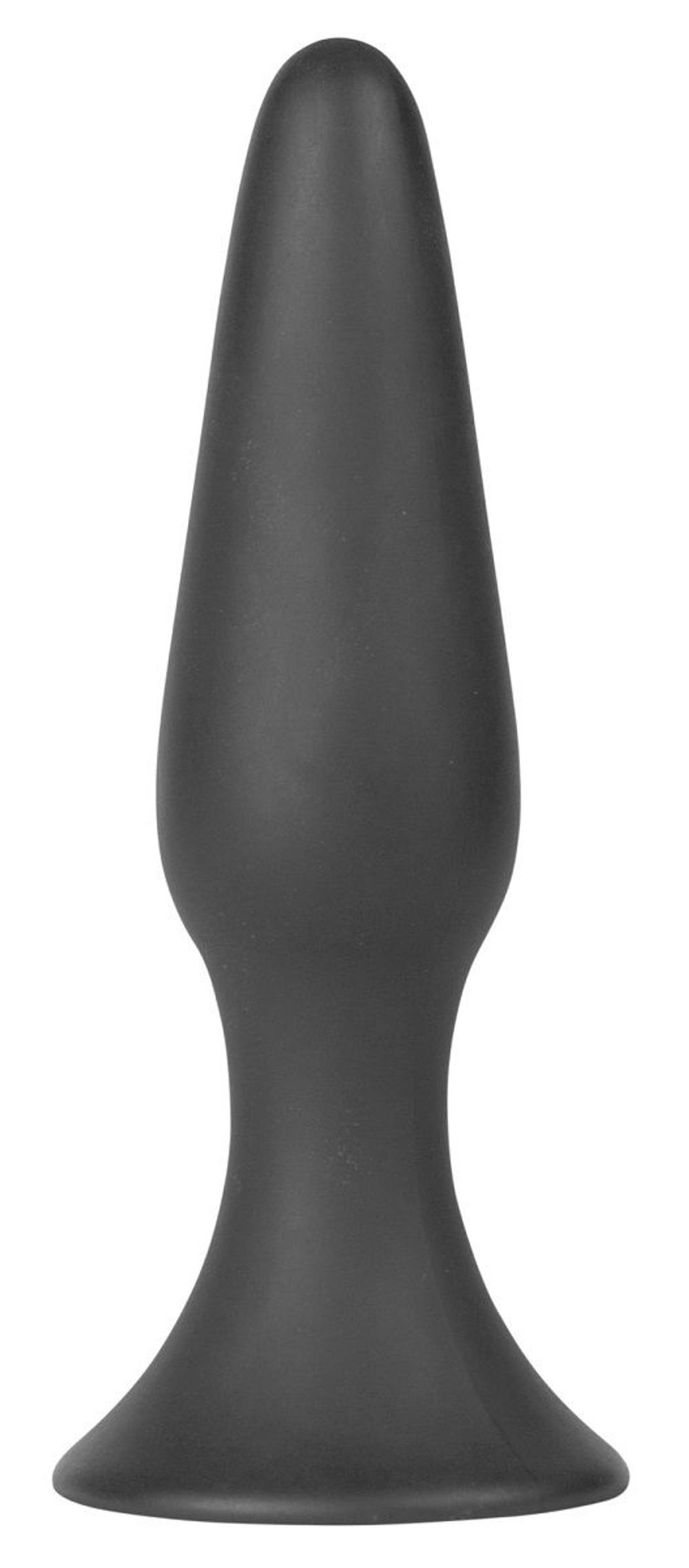 Чёрная анальная пробка Silky Buttplug Big Black - 16 см. (Цвет: черный)